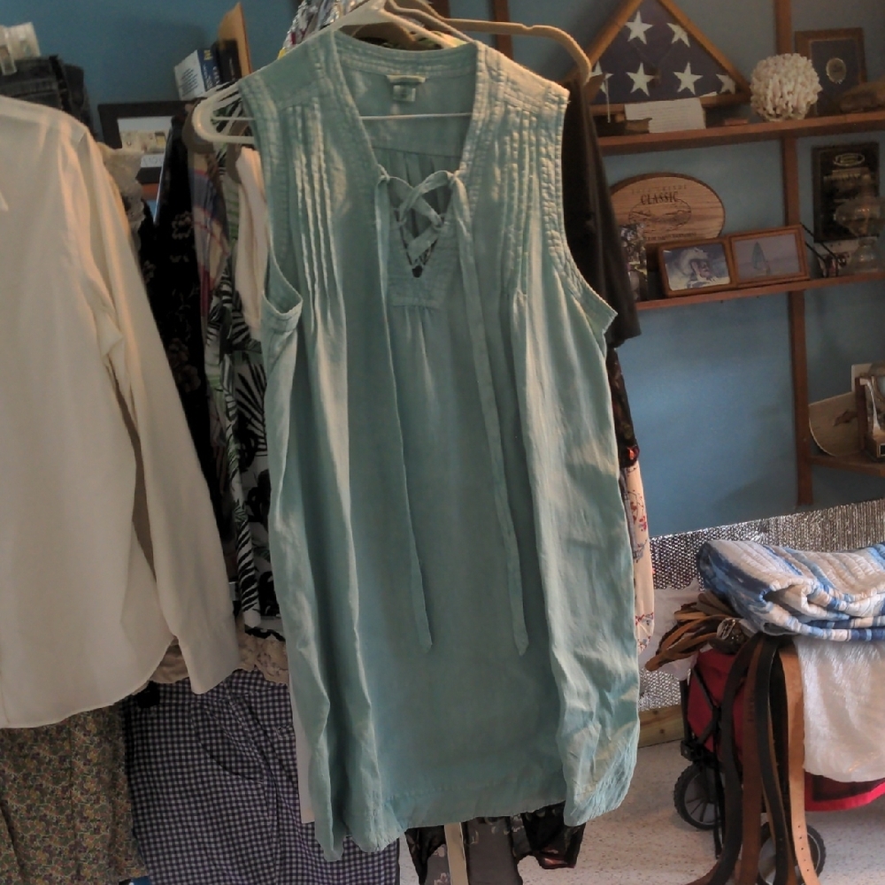 Sleeveless Blue Dress